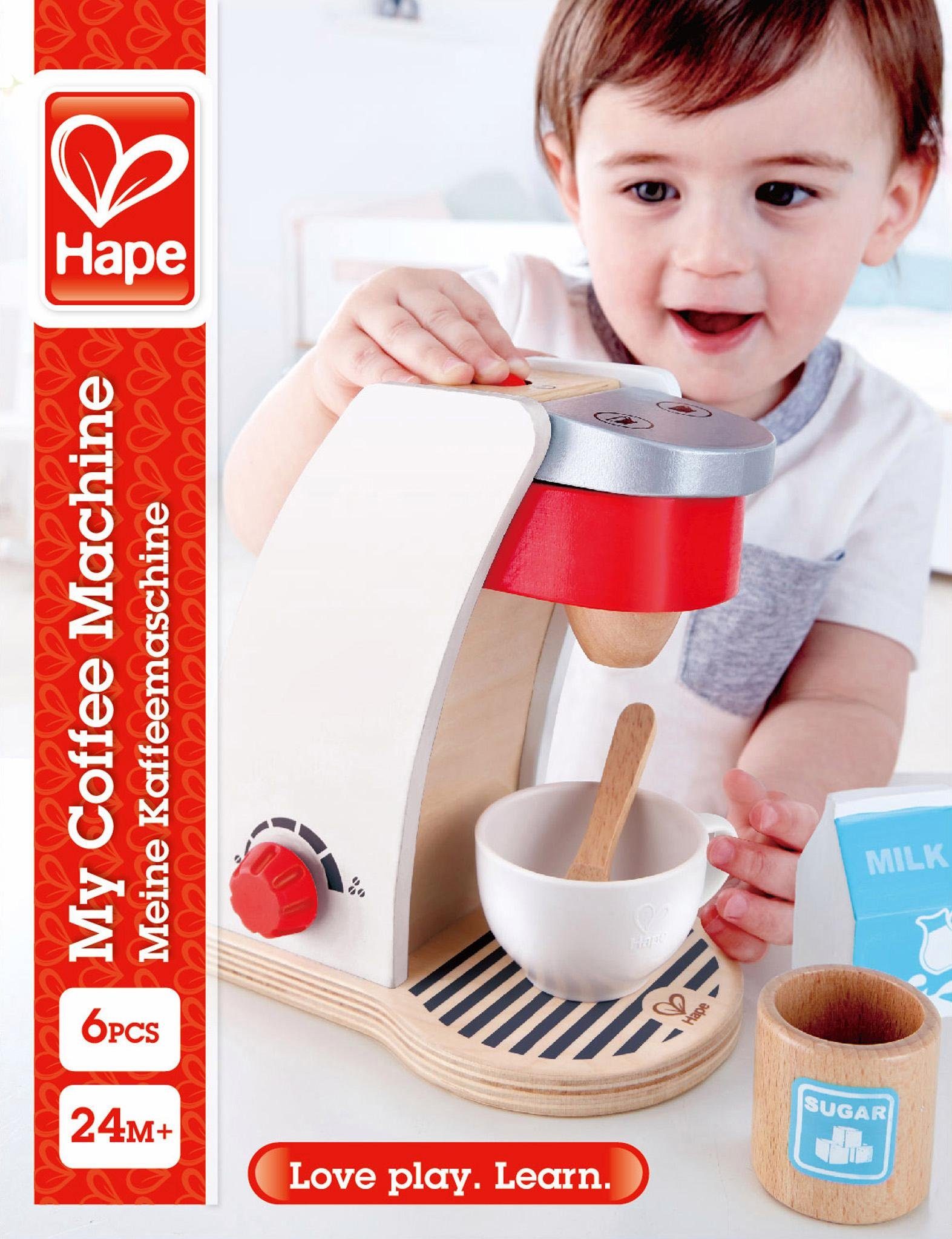 Hape Kinder-Kaffeemaschine Meine Kaffeemaschine, (Set, 6-tlg), mit Ein-/Aus günstig online kaufen