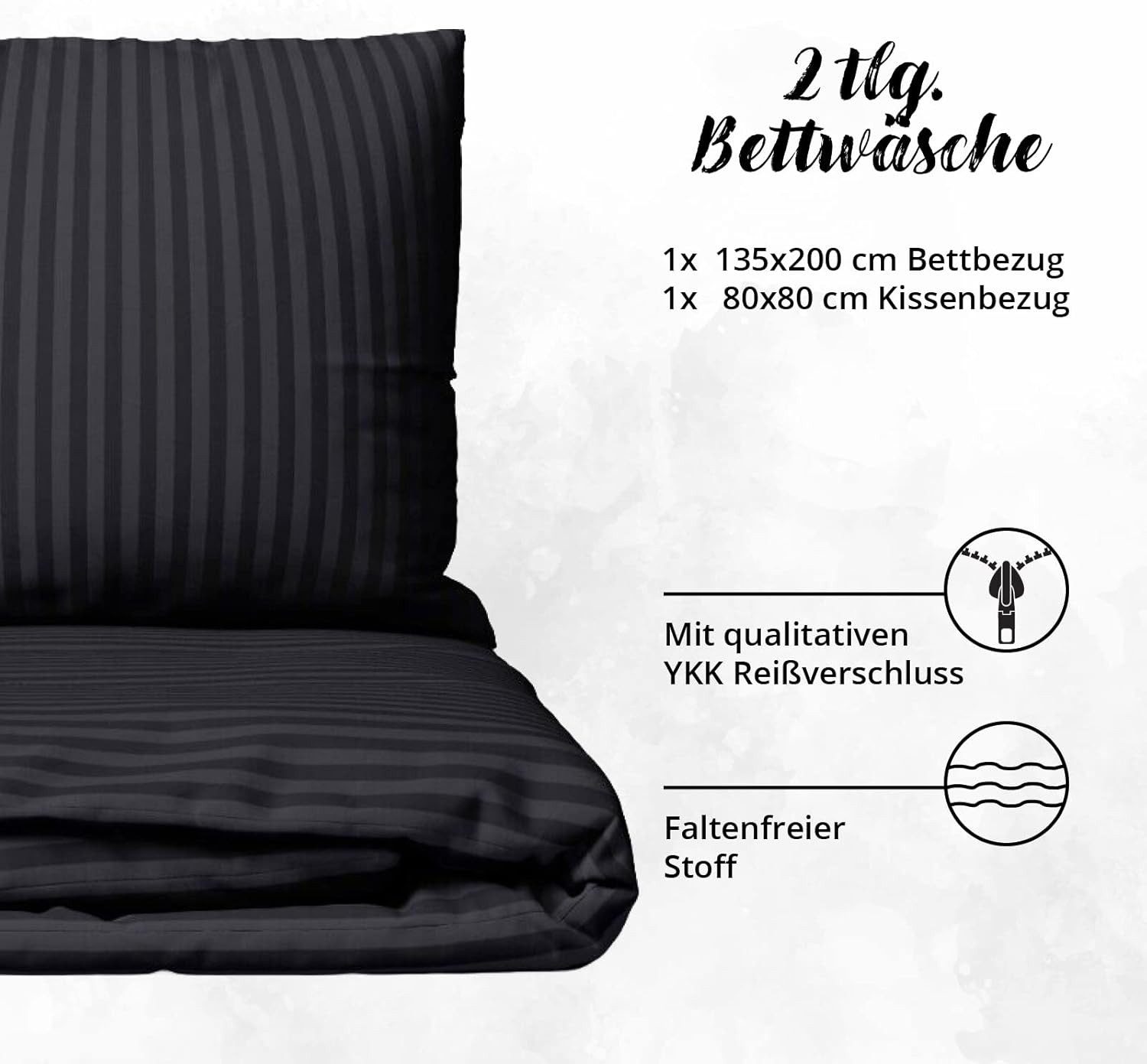 TRENDBUY24 Bettwäsche Bettwäsche Damast Bettwäsche gestreift günstig online kaufen