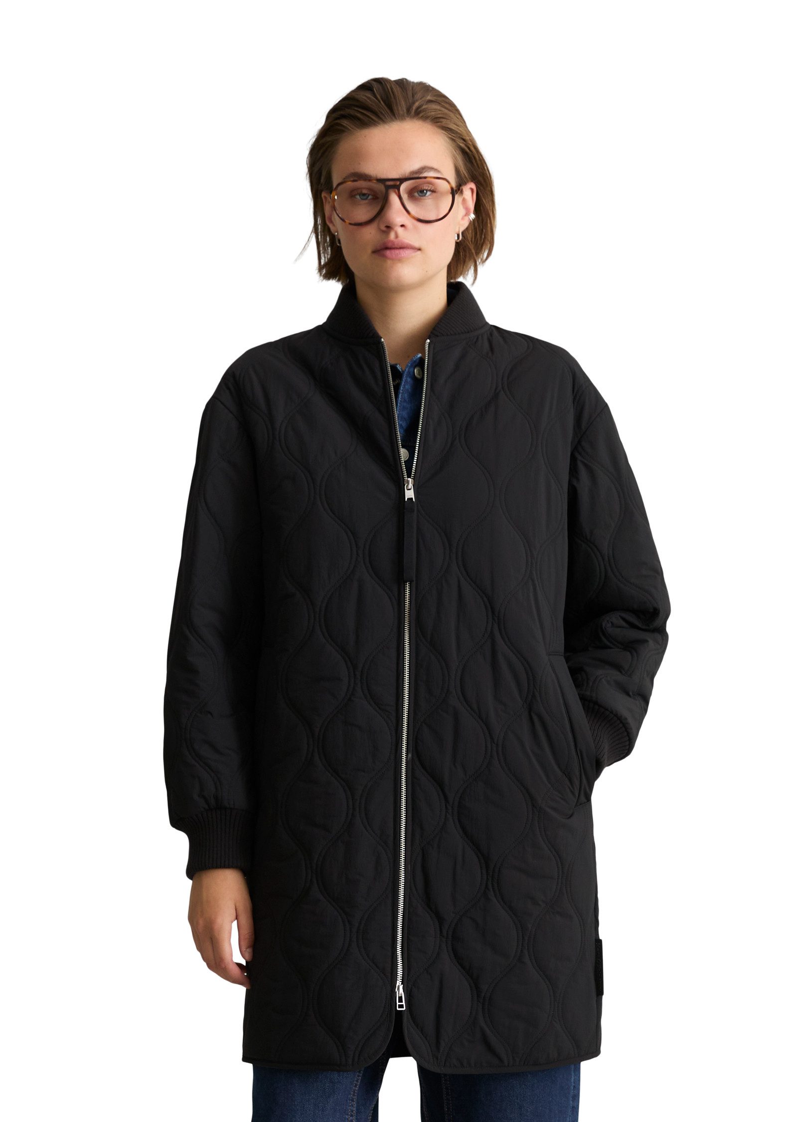 Marc O'Polo DENIM Steppmantel aus recyceltem Nylon