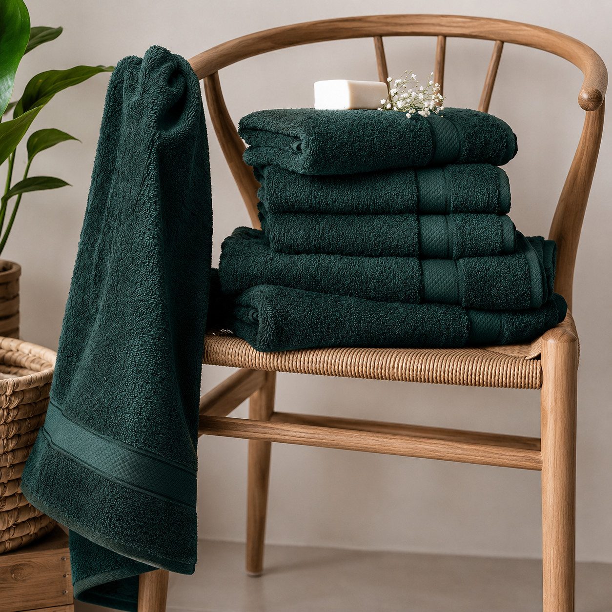 Komfortec Badetücher 70x140 cm, 100% Baumwolle, 470 g/m², Frottee (2-St), Handtücher 70x140 cm Set, Weich – Bild 5 von 5