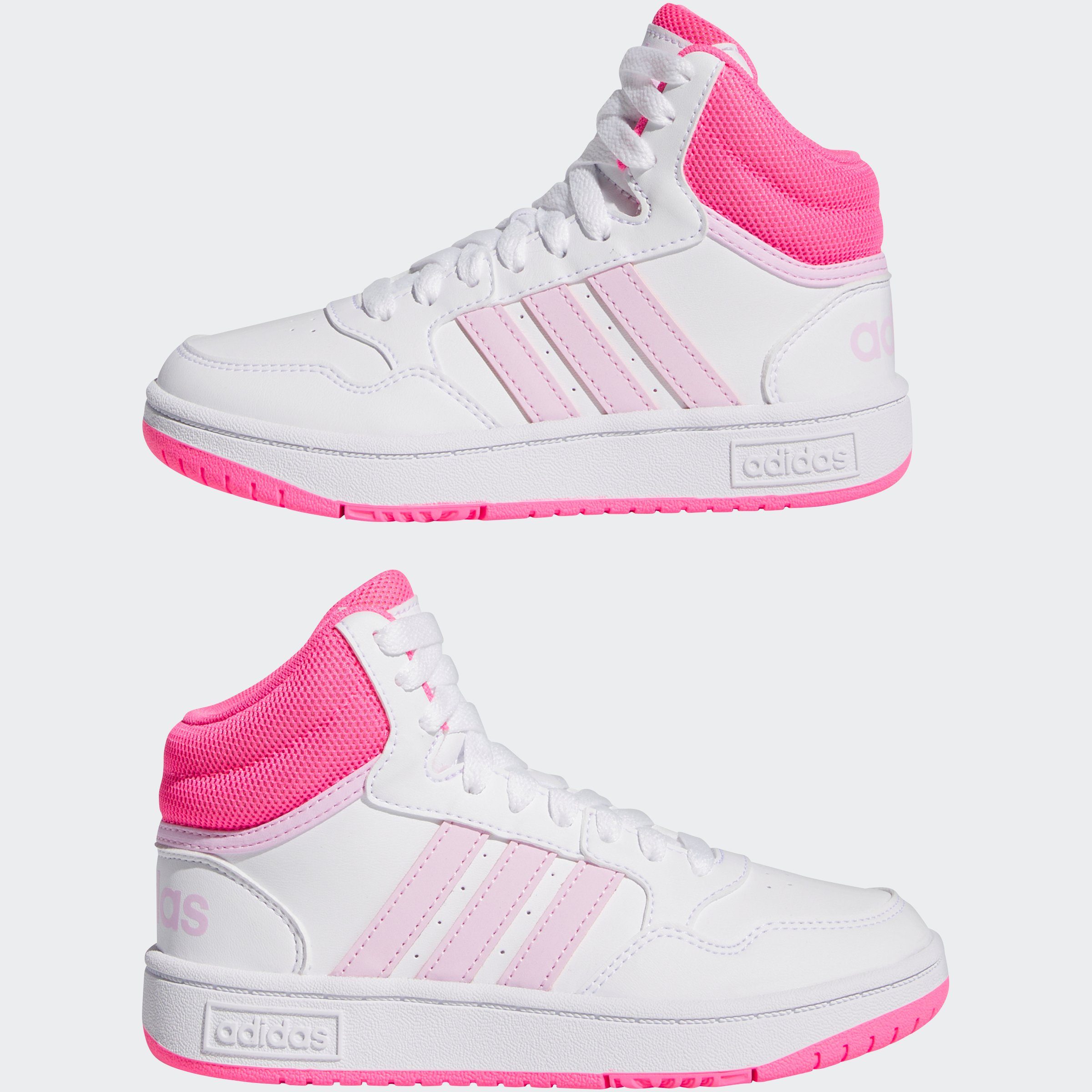 Sneaker Sportswear weiß-rosa adidas MID HOOPS