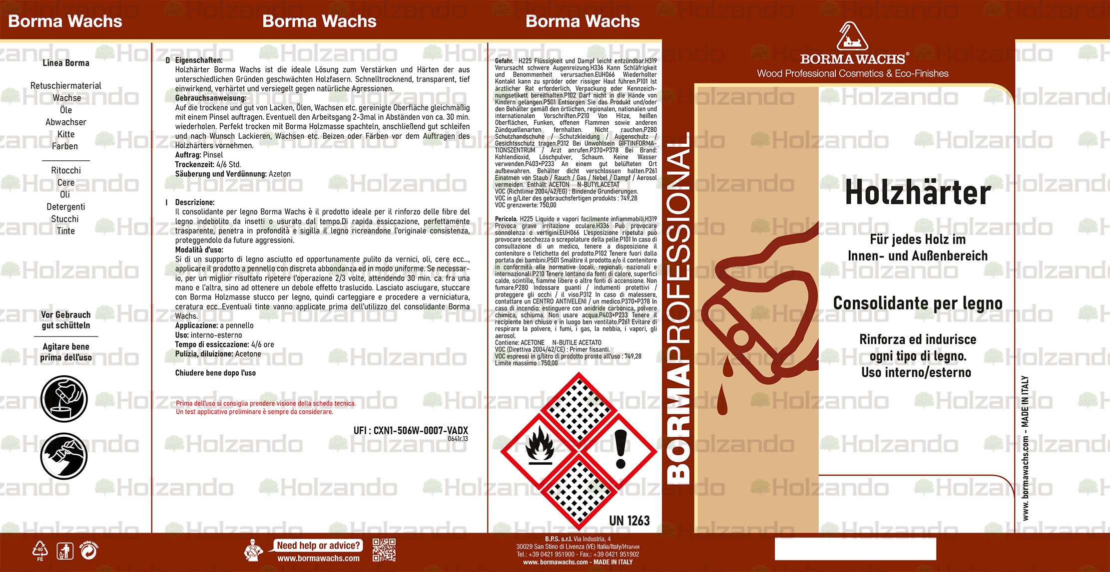 BORMA Holzgrundierung HOLZHÄRTER 1 Liter, Tiefeindrigend