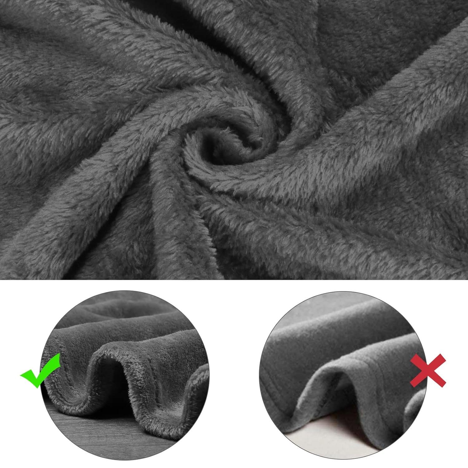 Sherpa-Decke Lambswool, Wohndecke MAGICSHE TV-Decke mit Ärmeln, aus Grau