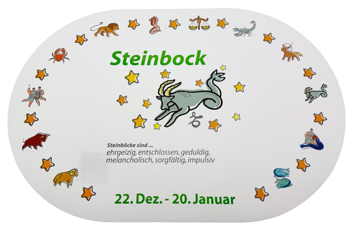 varivendo Tischdecke Platzmatte, Sternzeichen Steinbock (Stück günstig online kaufen