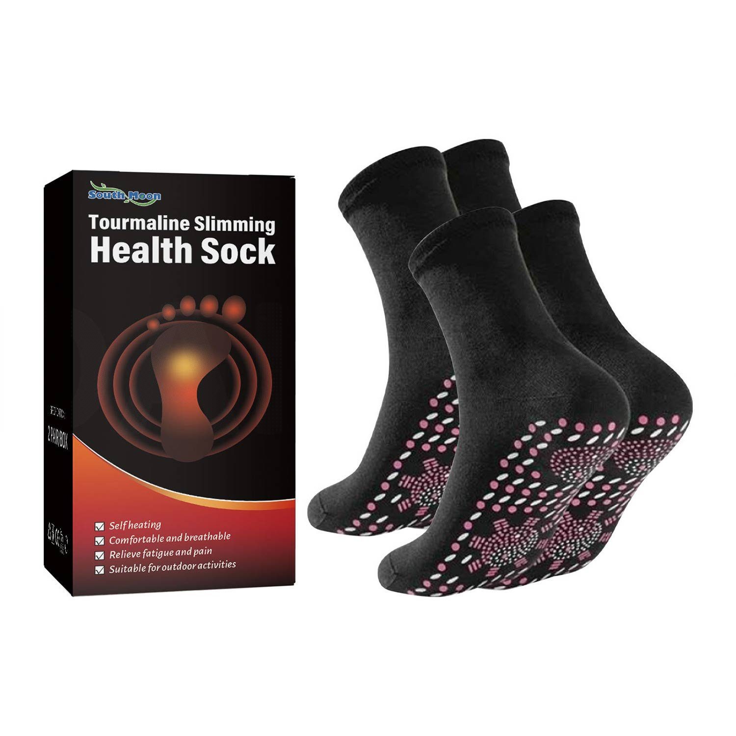 Daisred Gesundheitssocken 2 Paar Beruhigende Selbsterwärmende Skid Thermosocken (2-Paar)