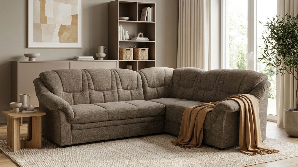 OTTO home Ecksofa Nyborrg 234 x 185 cm, auch mit Schlaffunktion, formschön & stabil, L-Form, aus haustierfreundlichem Pet Friendly Bezug