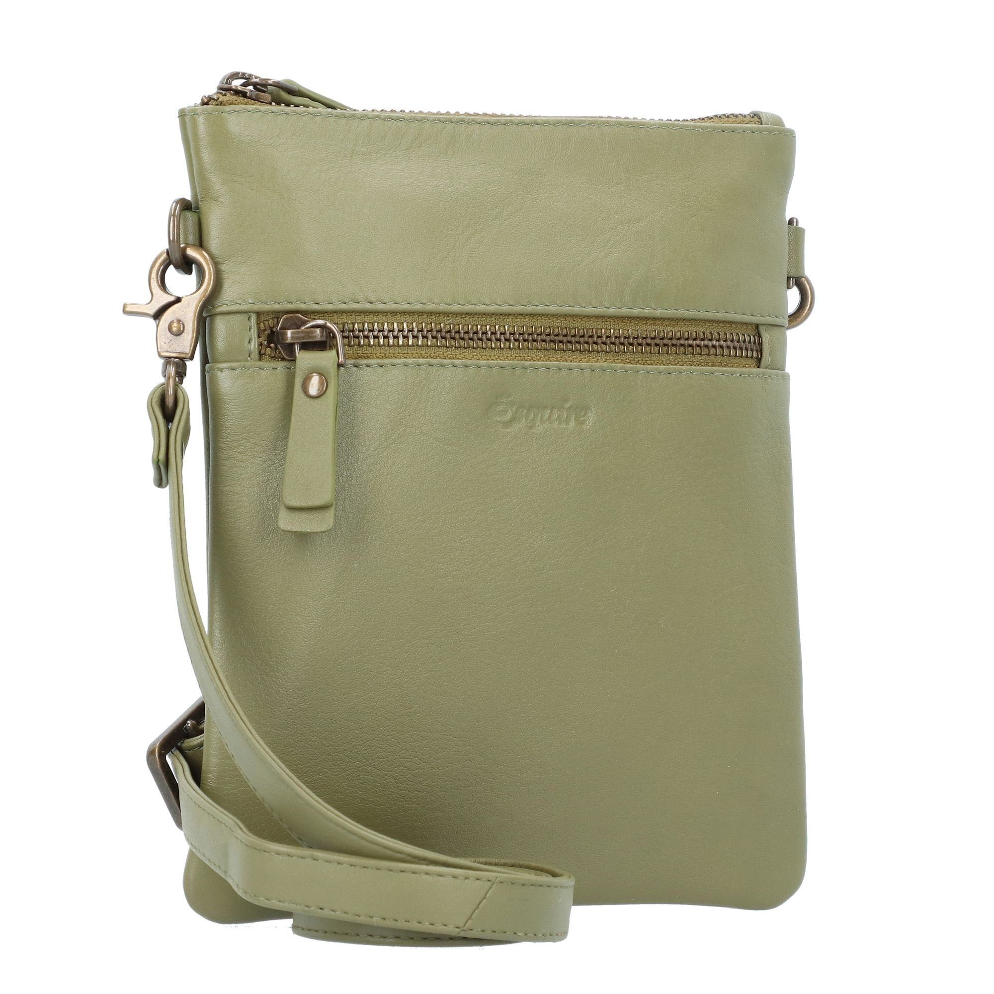 Esquire Umhängetasche Leder olive Peru,