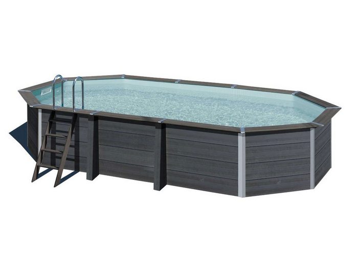 Poolomio Pool COMPOSITE Pool Oval 664 x 386 x 124 cm (Set)