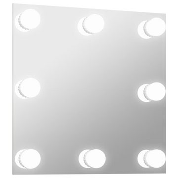 vidaXL Spiegel Wandspiegel mit LED-Beleuchtung Quadratisch Glas
