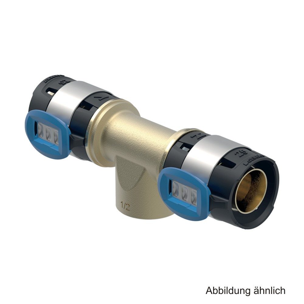 GEBERIT Wasserrohr Geberit FlowFit T-Stück mit IG, 16 mm x 1/2" x 16 mm