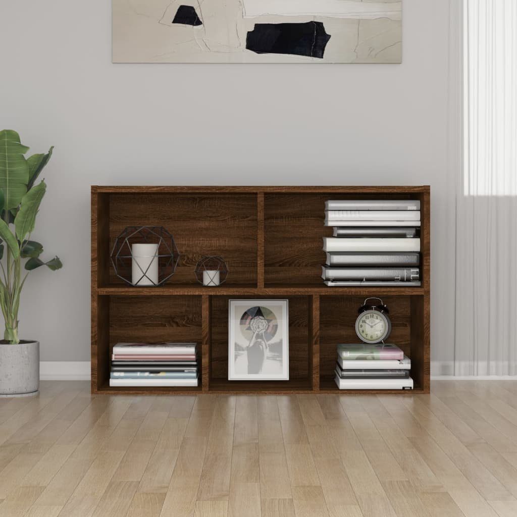 Eiche Braune vidaXL cm 50x25x80 Bücherregal Holzwerkstoff, Braun Eiche Bücherregal/Sideboard 1-tlg.