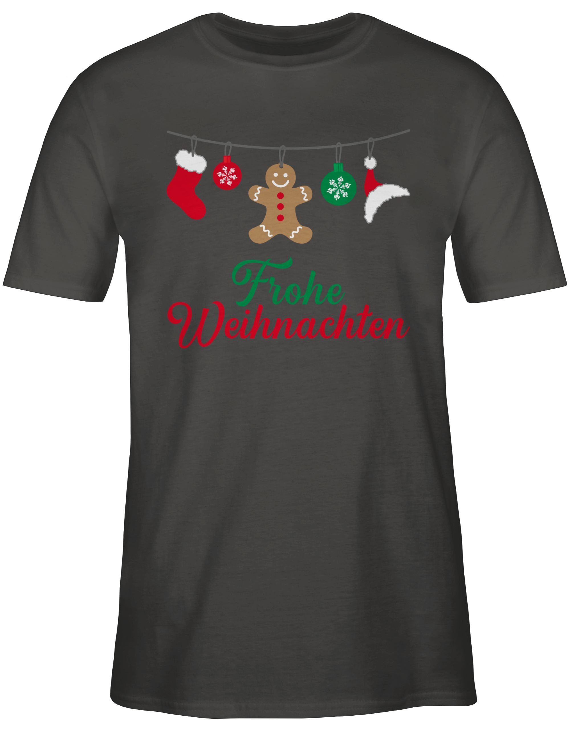 Kleidung Weihachten T-Shirt Weihnachten Frohe Dunkelgrau 3 Shirtracer