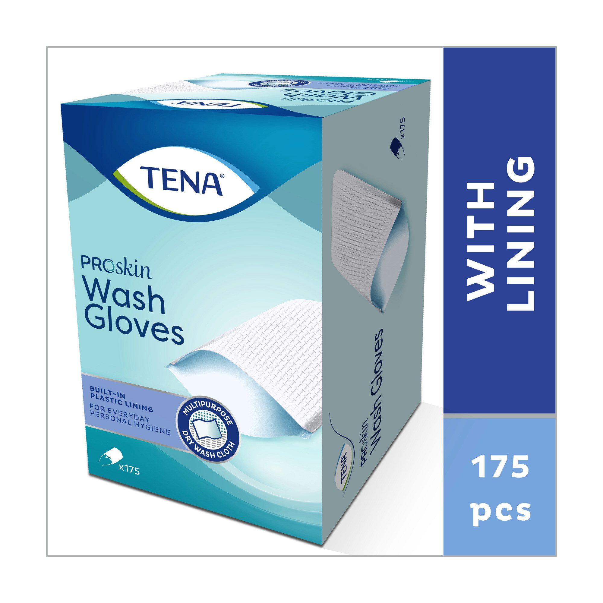 TENA Einmal-Waschhandschuh TENA Wash Glove (mit Folie) - Waschhandschuh (175-St)