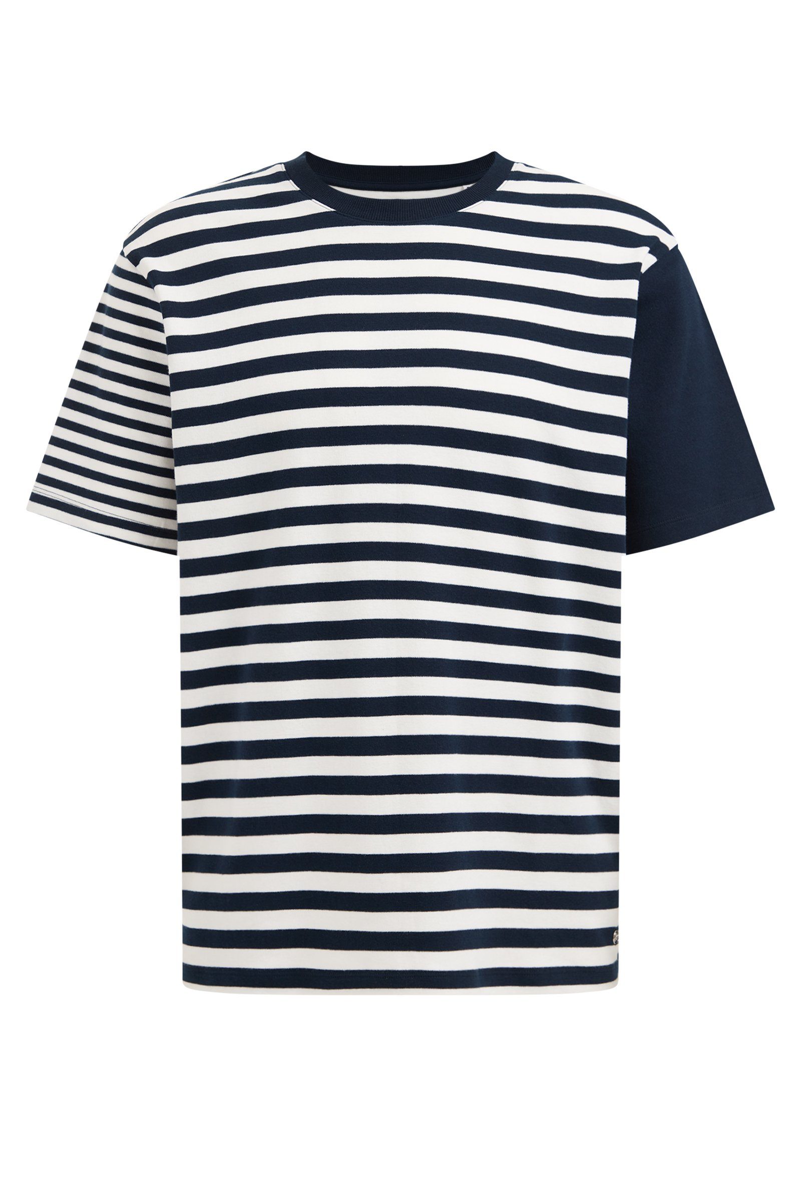 Fashion WE (1-tlg) Dunkelblau T-Shirt