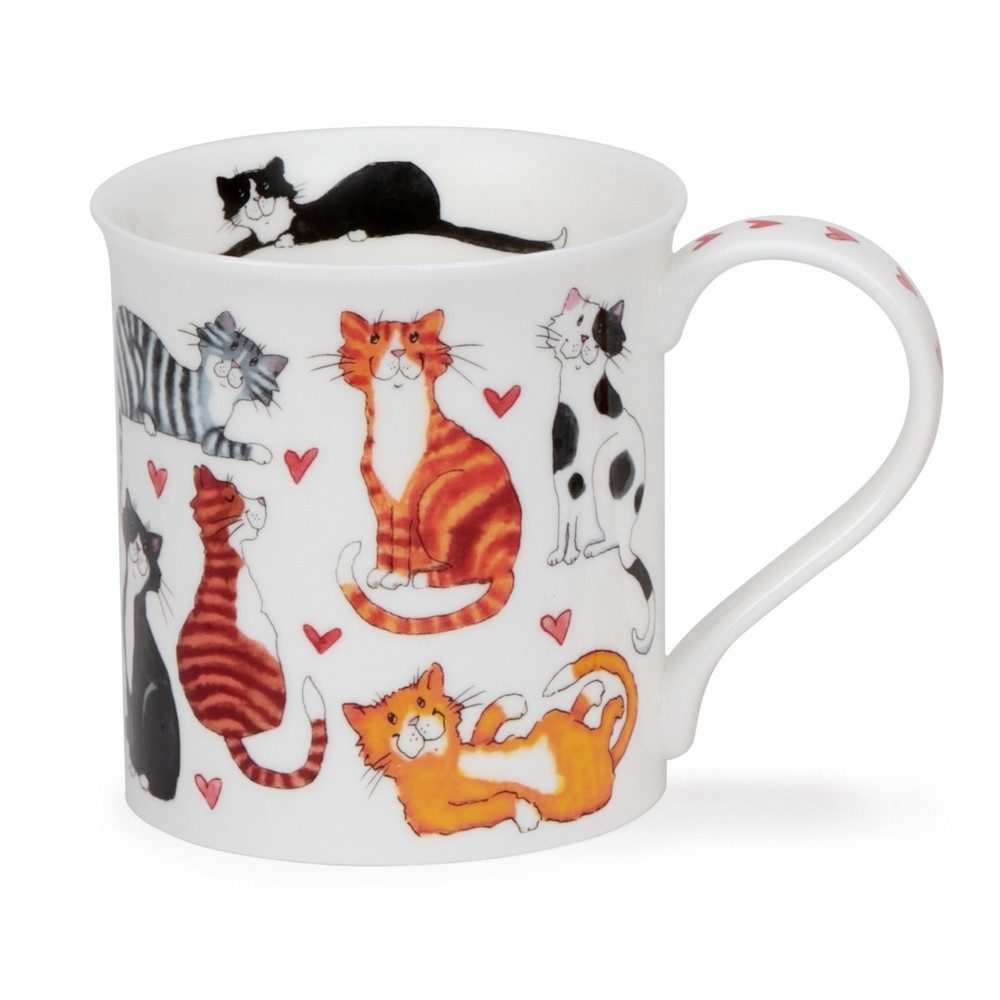Dunoon Tasse Lovable Cats Katzen Bute 0,3 l Fine Bone China Porzellan