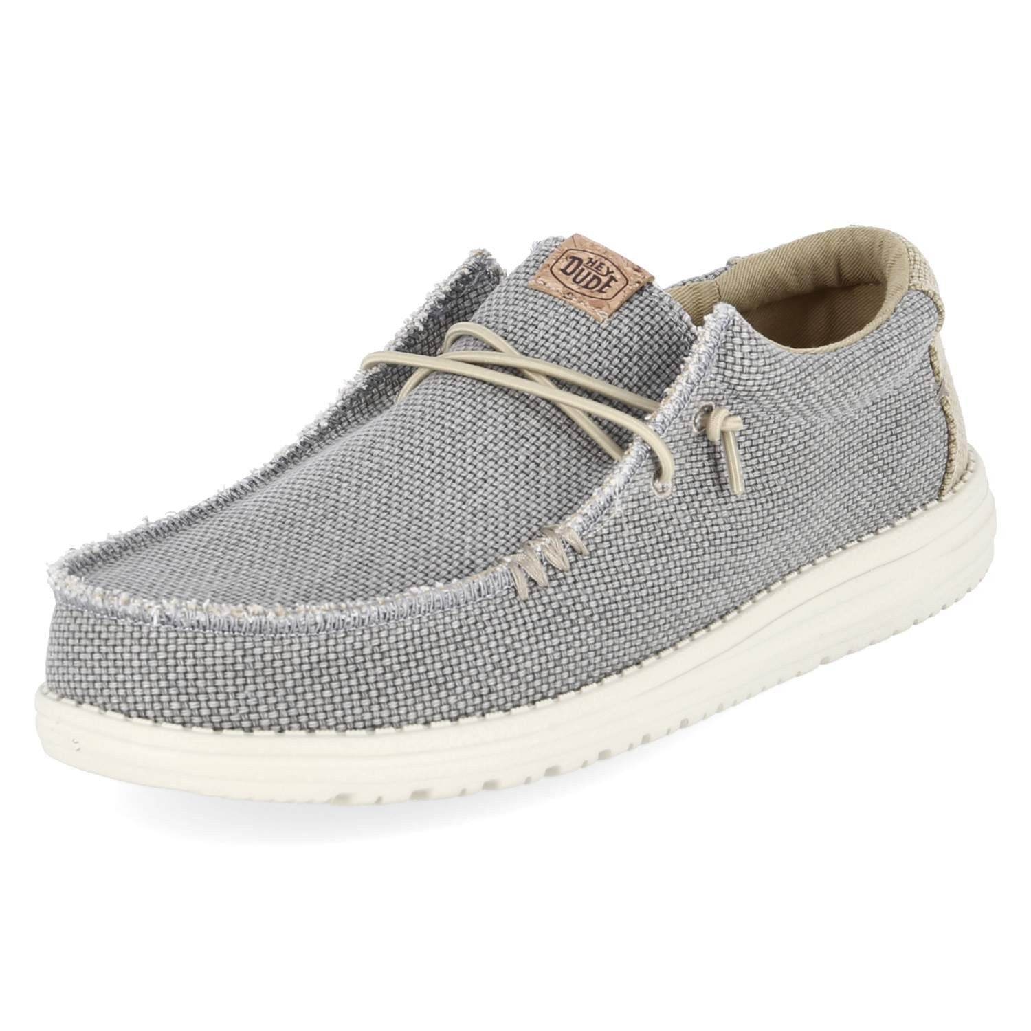 Hey Dude HeyDude HD40003-1YF Herren Textil grau Schnürschuh günstig online kaufen