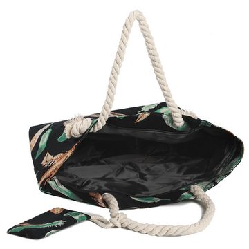 DonDon Strandtasche Shopper wasserabweisende Tasche (2-tlg), Große Strandtasche, mit Reißverschluss, inkl. kleinem Beutel