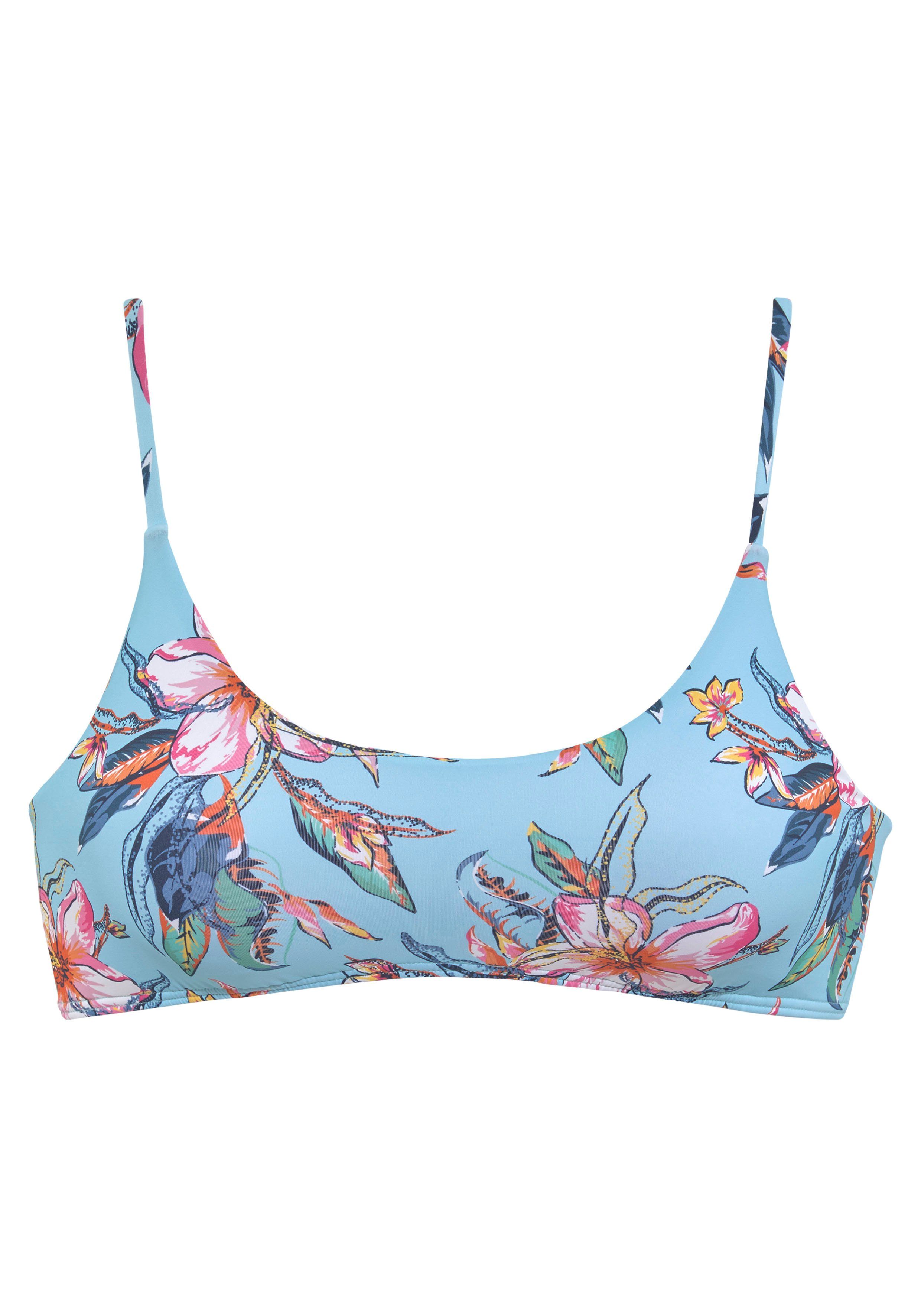 LASCANA Bustier-Bikini-Top Malia, mit tropischem Print günstig online kaufen