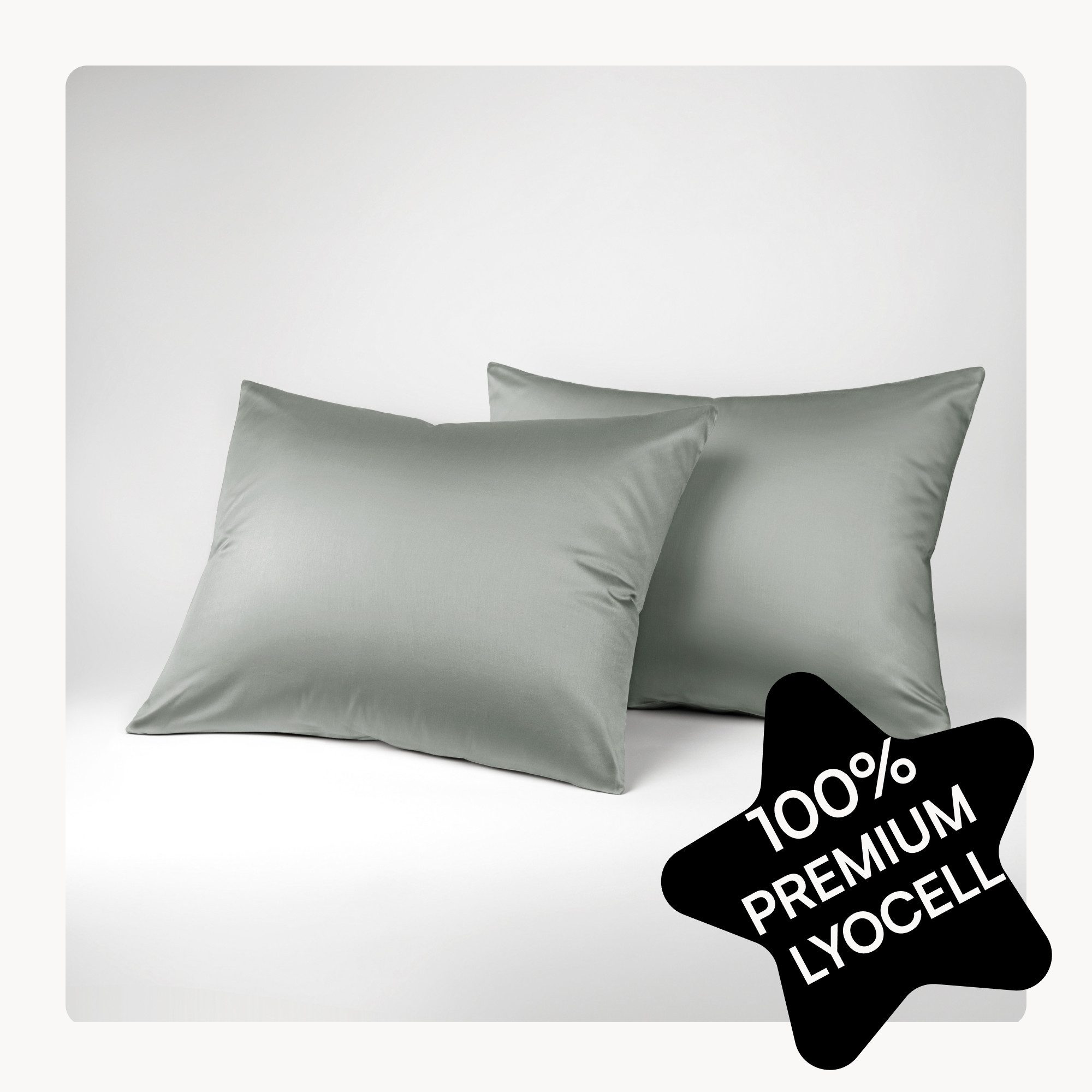 Seralino Kissenbezüge Set aus 100% Lyocell (Tencel) in Gr. 40x80, 80x80, 40x60cm, (2 Stück), besonders weich, schnelltrocknend, atmungsaktiv, aus Eukalyptusfasern