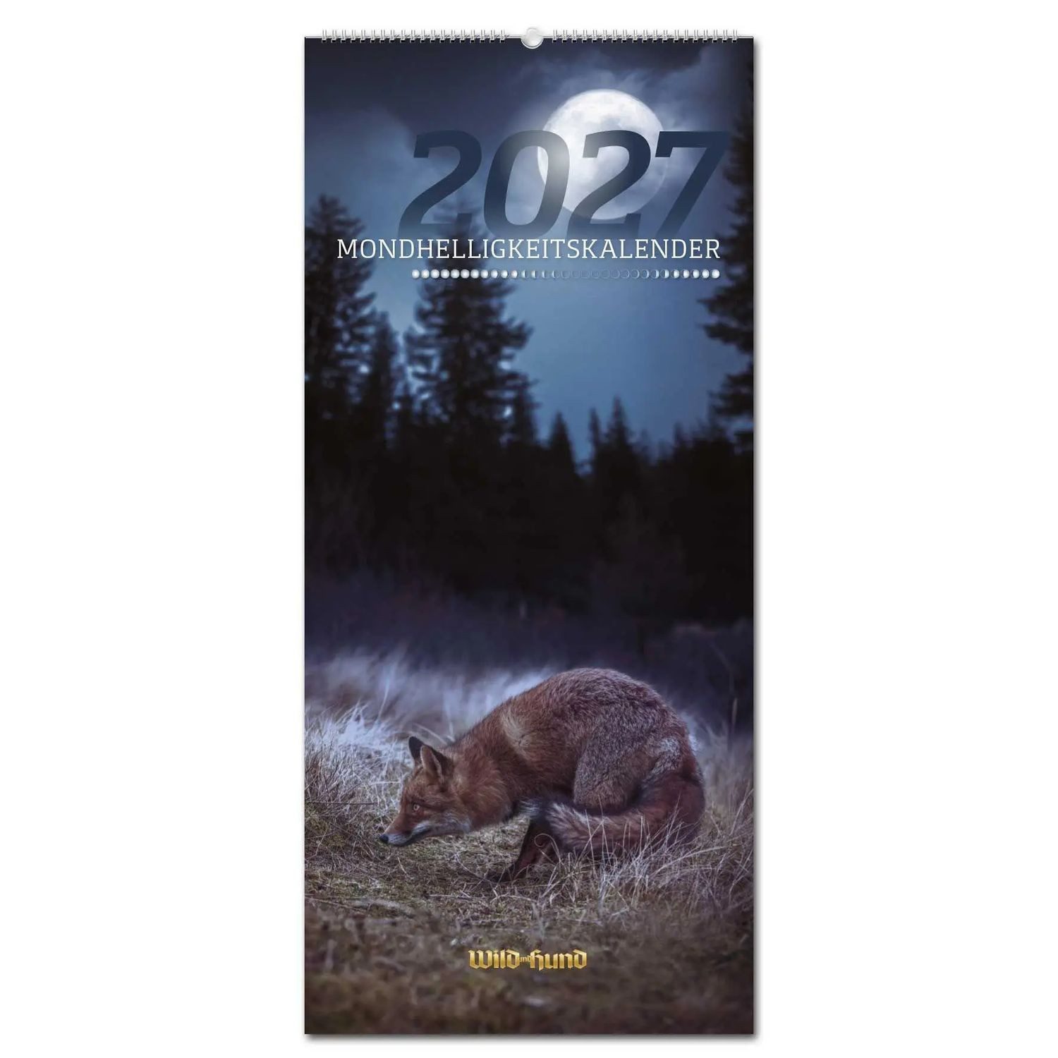 Wandkalender WILD UND HUND Edition: Mondhelligkeitskalender 2027