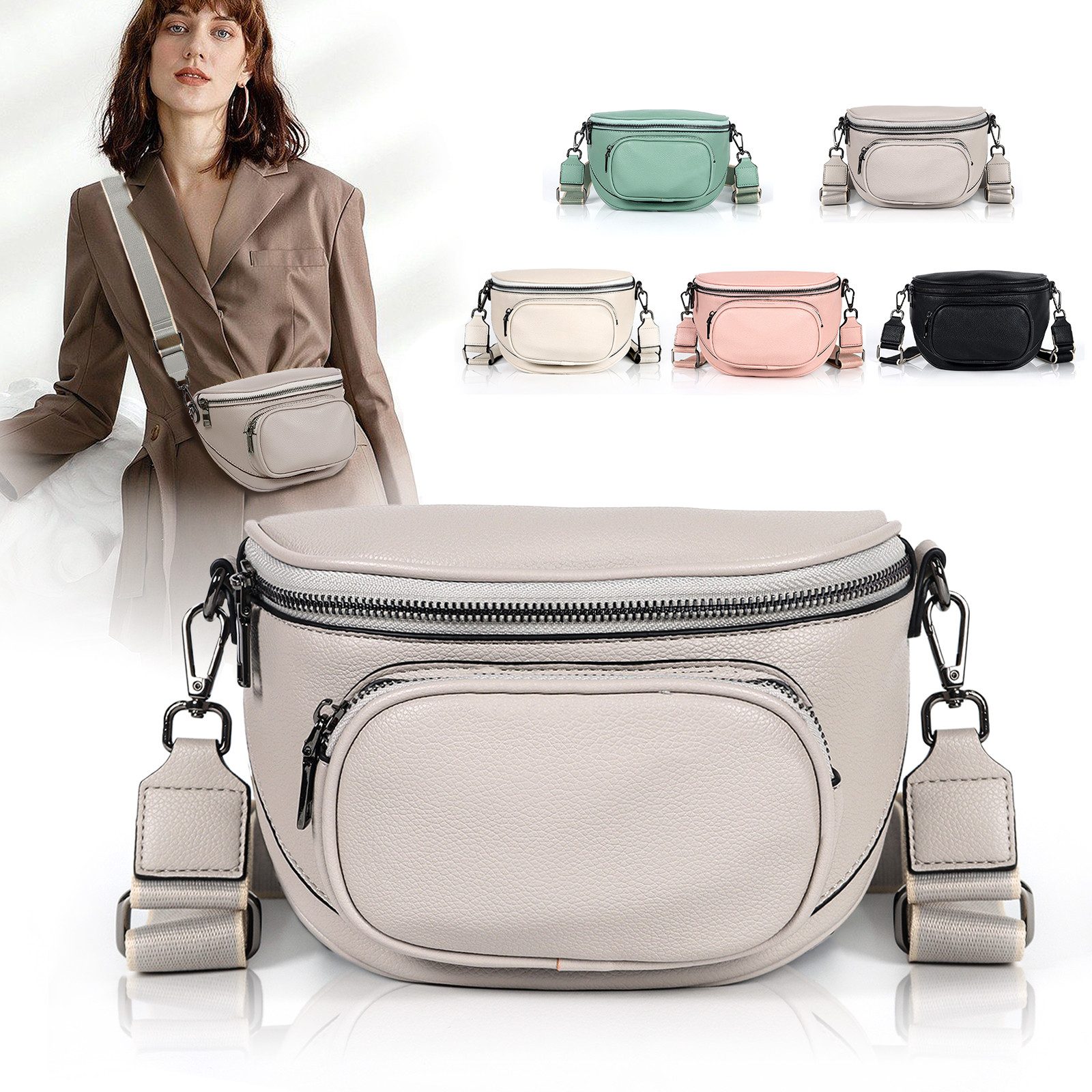 TAN.TOMI Bauchtasche Damen Bauchtasche,Umhängetasche Damen Klein Crossbody günstig online kaufen