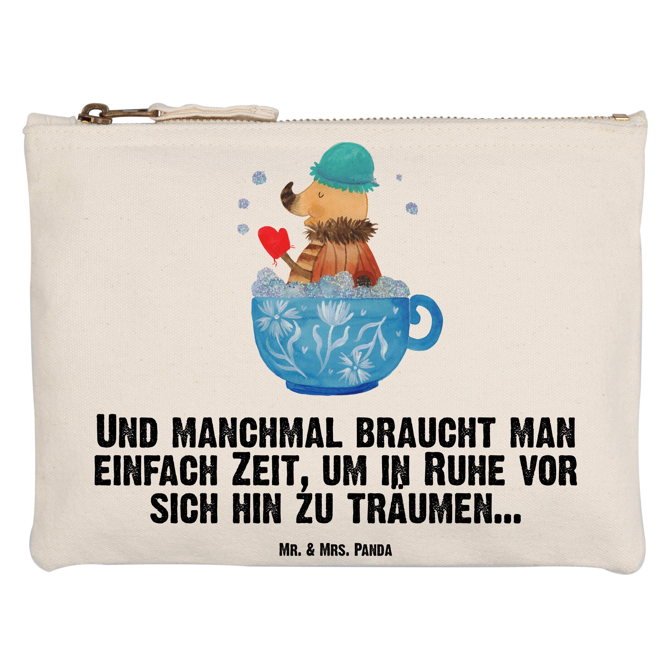 Mr. & Mrs. Panda Kosmetiktasche Grösse XL Große Nachtfalter Schaumbad - Weiß - Geschenk, Badezimmer, (1-tlg), Vielseitig nutzbar