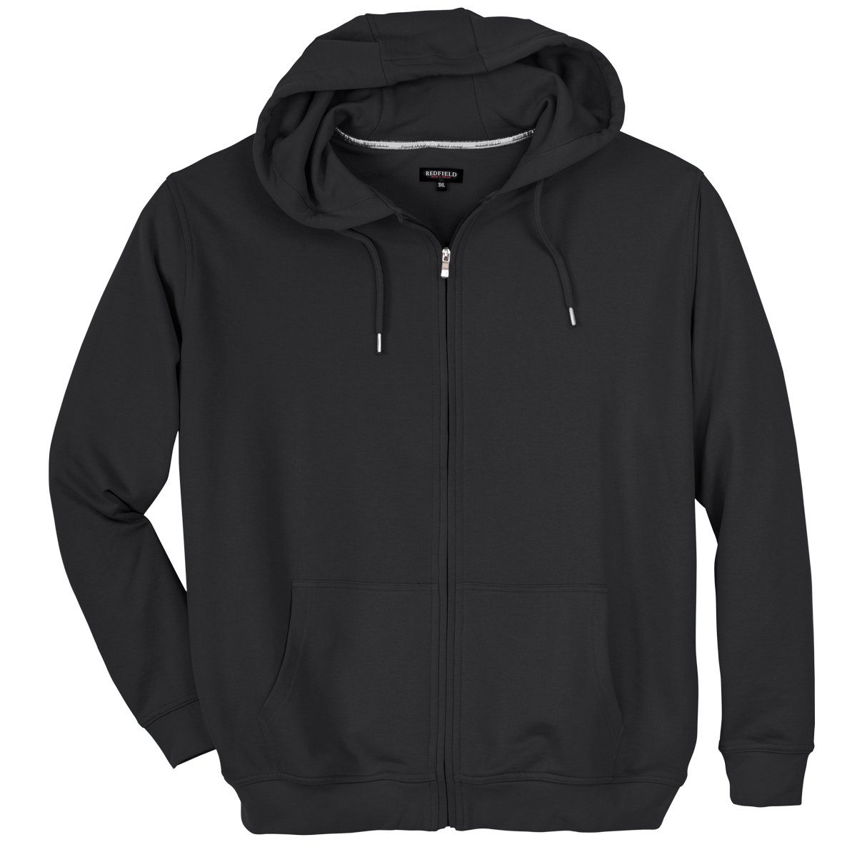 Redfield schwarz Sweatjacke redfield Übergröße Sweatjacke