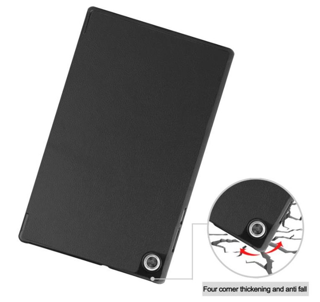 FroShop Tablet-Hülle Schutzhülle für Lenovo Tab M10 Plus 3rd Generation 10.6" 2022 TB125 TB128 Wake Up / Sleep Funktion, Smart Cover Tablet Etui Tasche Hülle - Farbe SCHWARZ