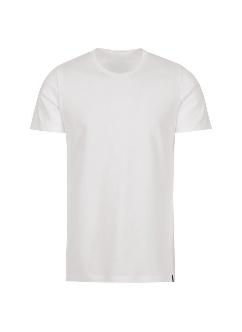 Trigema T-Shirt TRIGEMA T-Shirt aus Baumwolle/Elastan weiss