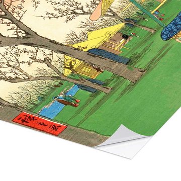 Posterlounge Wandfolie Utagawa Hiroshige, Der Pflaumengarten bei Kamata, Malerei