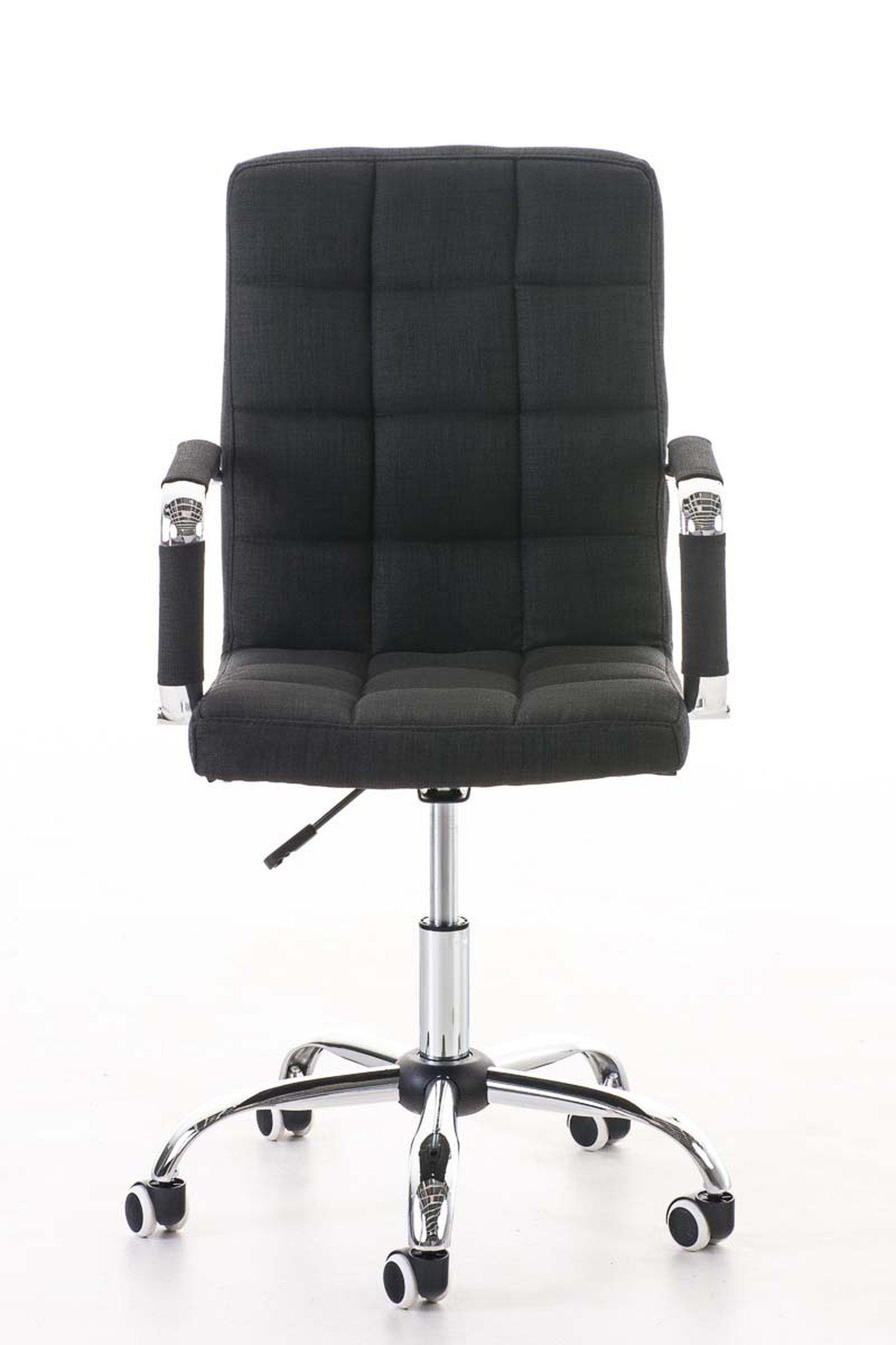 Sitzfläche: (Schreibtischstuhl, Gestell: TPFLiving Chefsessel, chrom Bürostuhl Rückenlehne V2 Deal - bequemer Drehstuhl, - und höhenverstellbar schwarz XXL), 360° Stoff drehbar Metall Bürostuhl mit
