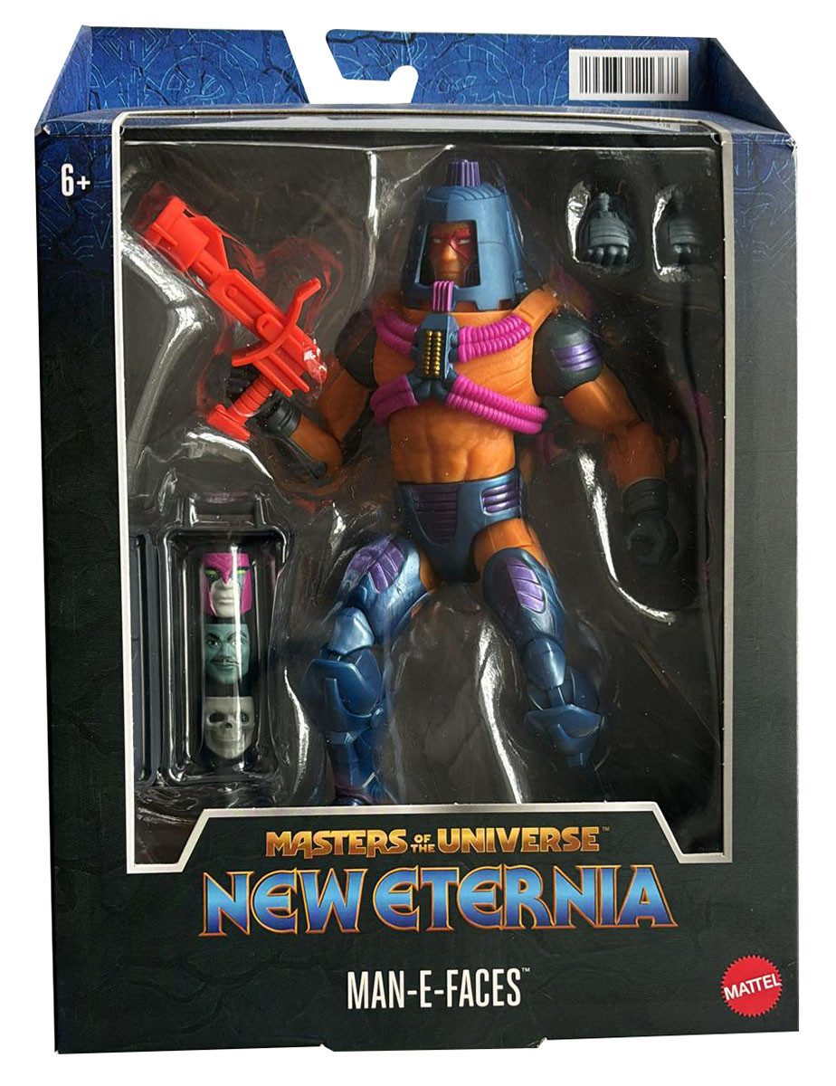 Actionfigur Mattel HLB45 Masters of the Universe - Man-E Faces, Sammelfigur mit 6