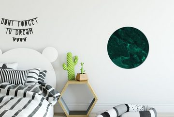 MuchoWow Gemälde Marmor - Limone - Grün - Strukturiert - Marmoroptik, (1 St), Kreis Wanddekoration Forex, Rundes Wandbild, Wohnzimmer, 30x30 cm