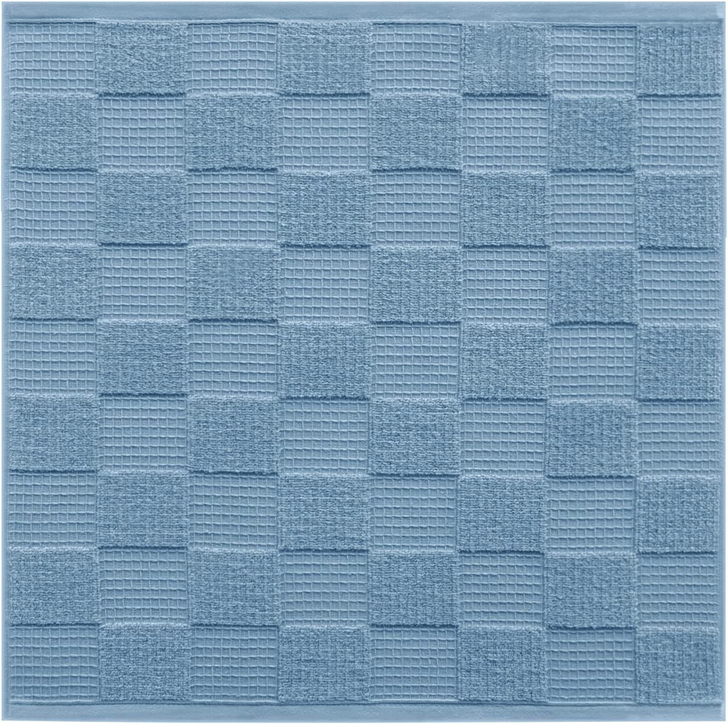 cm Lashuma 50x50 Lissabon, (Set, Taubenblau Küchenhandtücher Geschirrtuch blau Frottee 3-tlg), Waffelpique