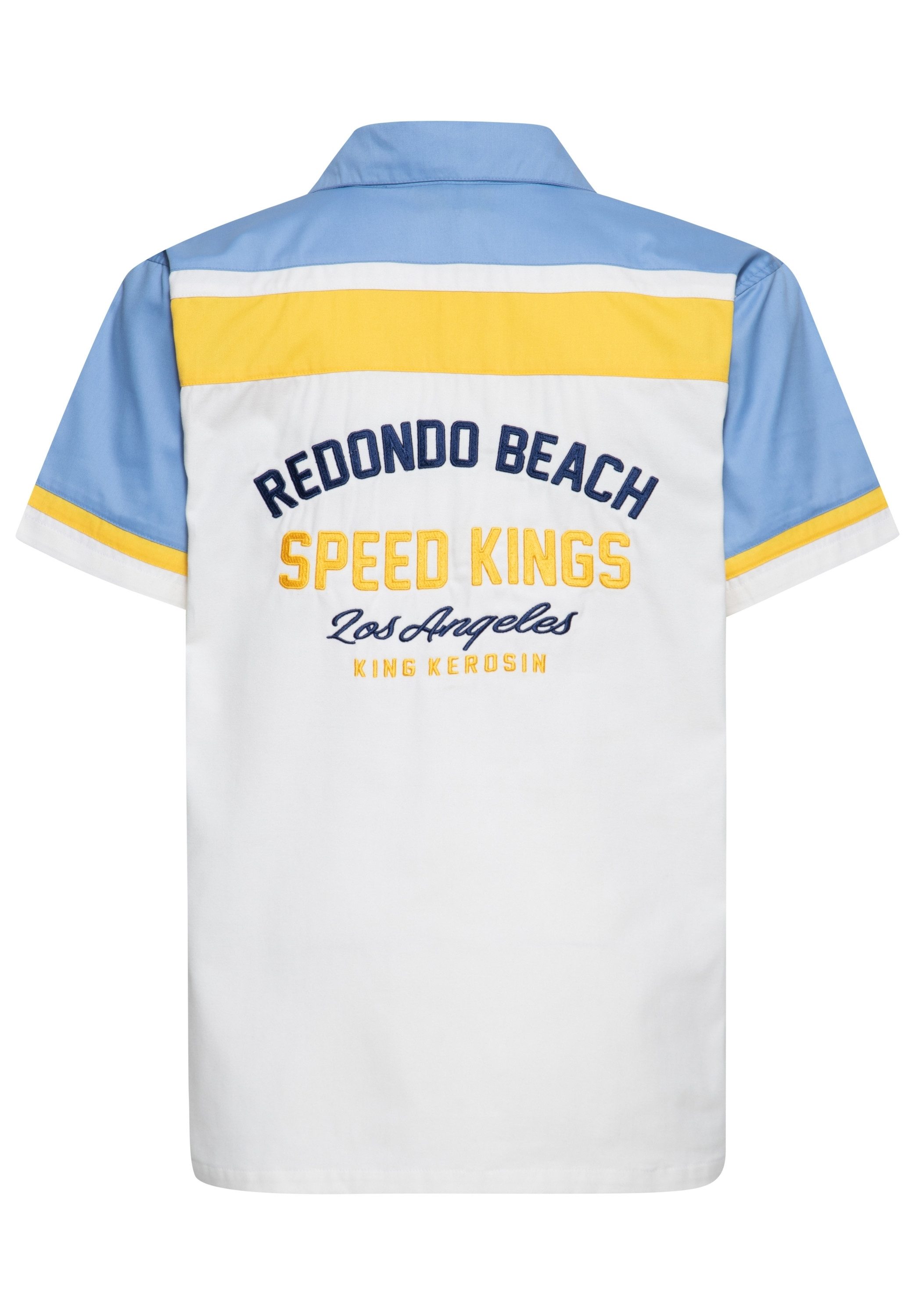 KingKerosin Kurzarmhemd Redondo Beach Speed Kings mit Colorblocking-Streifen
