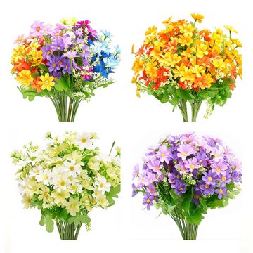 Kunstblumenstrauß Künstliche Blumen,6 Bündel von 6 Künstliche Balkonpflanzen Dekoration, Caterize