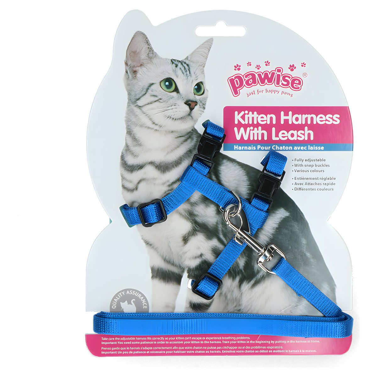 Holland Animal Care Geschirr Kätzchengeschirr mit Leine rot/blau