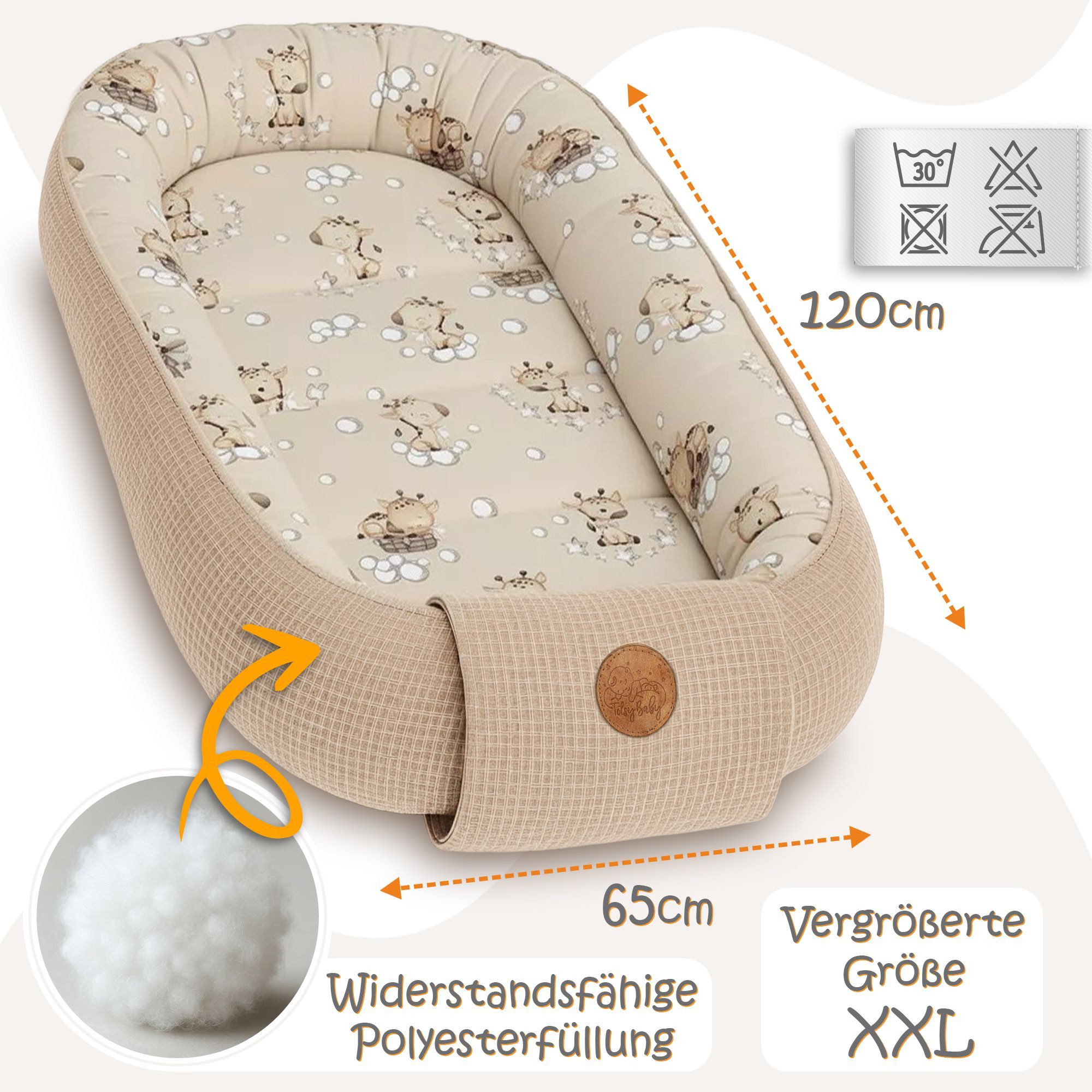 Totsy Baby Nestchenschlange Babynest Neugeborene Nestchen Baby - Kokon Handmade