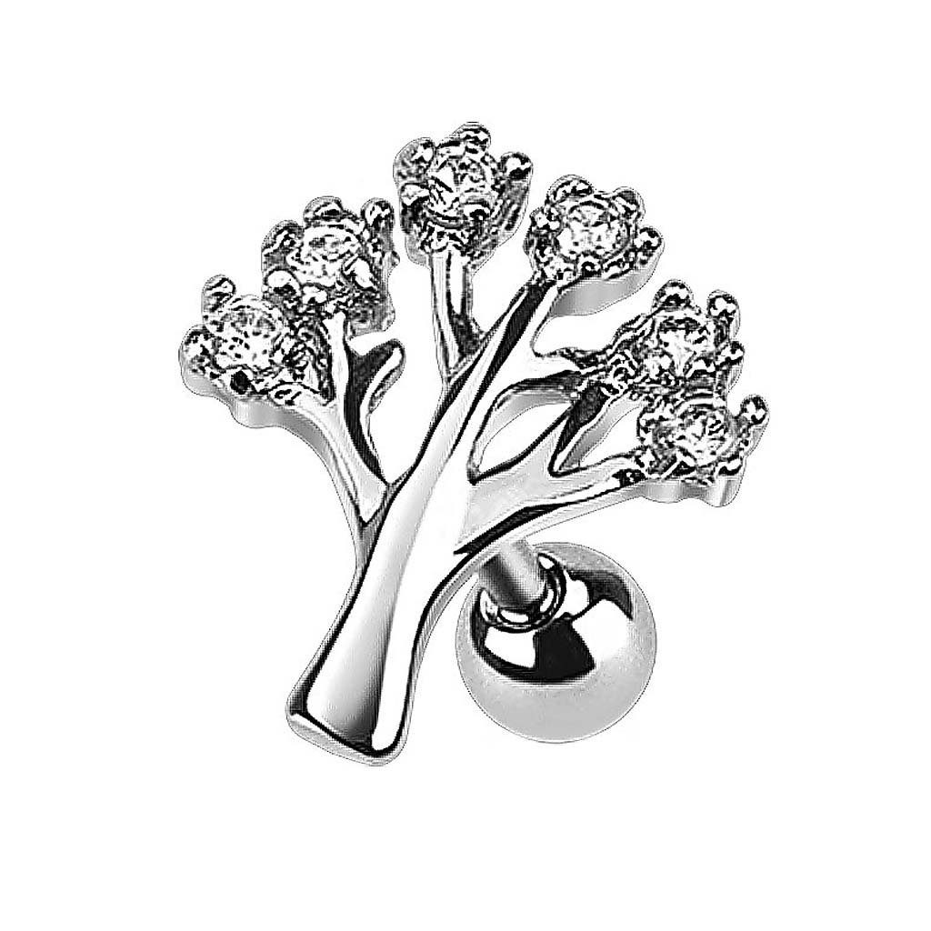 Piercing-Set Tragus Piercing Stab Stecker Lebensbaum Kristallen