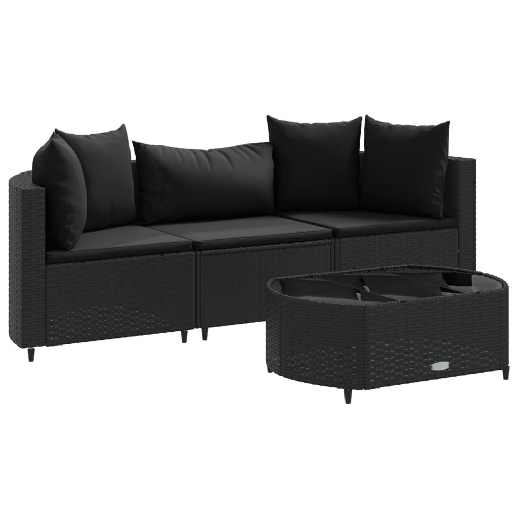 vidaXL Gartenlounge-Set 4-tlg. Garten-Sofagarnitur mit Kissen günstig online kaufen