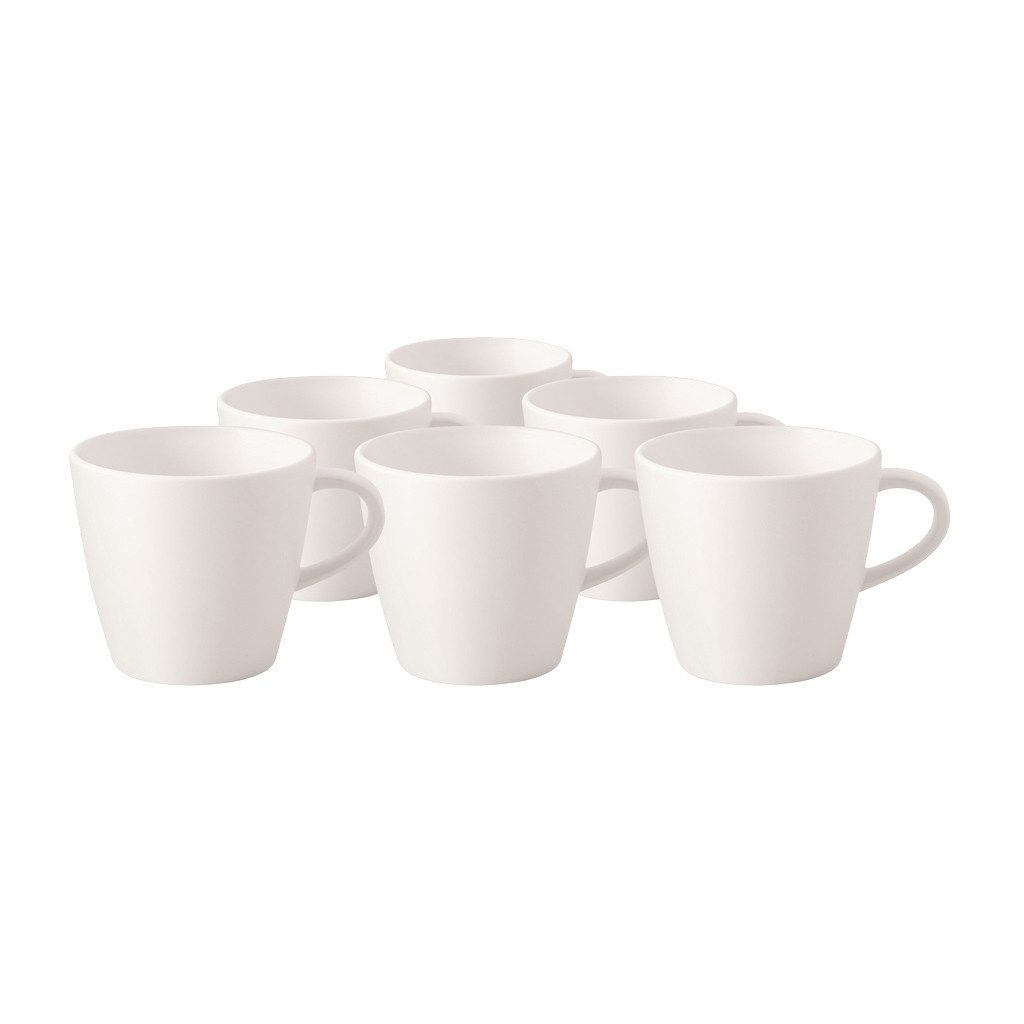 Villeroy & Boch Tasse Manufacture Rock Kaffeetasse Set, 6-tlg., Porzellan, Premium Porcelain, mikrow.- & spülm.sicher, Made in Germany