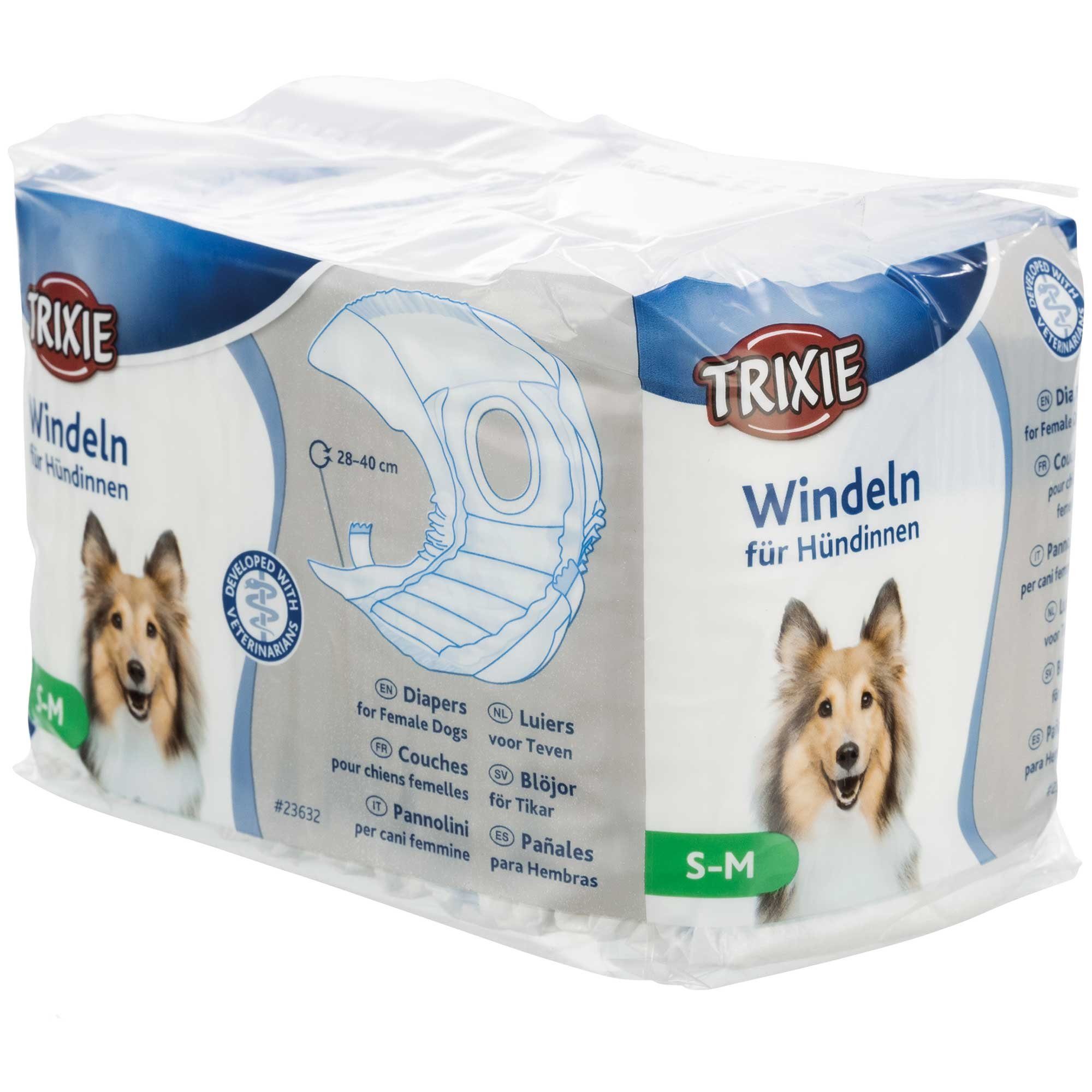 Mit Windel, TRIXIE - Hundewindel haftendem Einweg Klebeverschluss Hündinnen stark Hundewindeln für