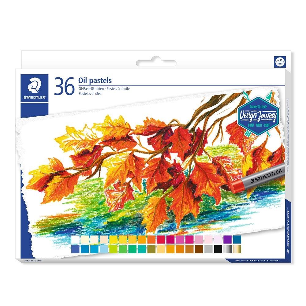 STAEDTLER Malkreide Öl-Pastellkreide 36 Farben 2420 C36, wasserfest Malkreide Zeichenkreide Künstlerkreide