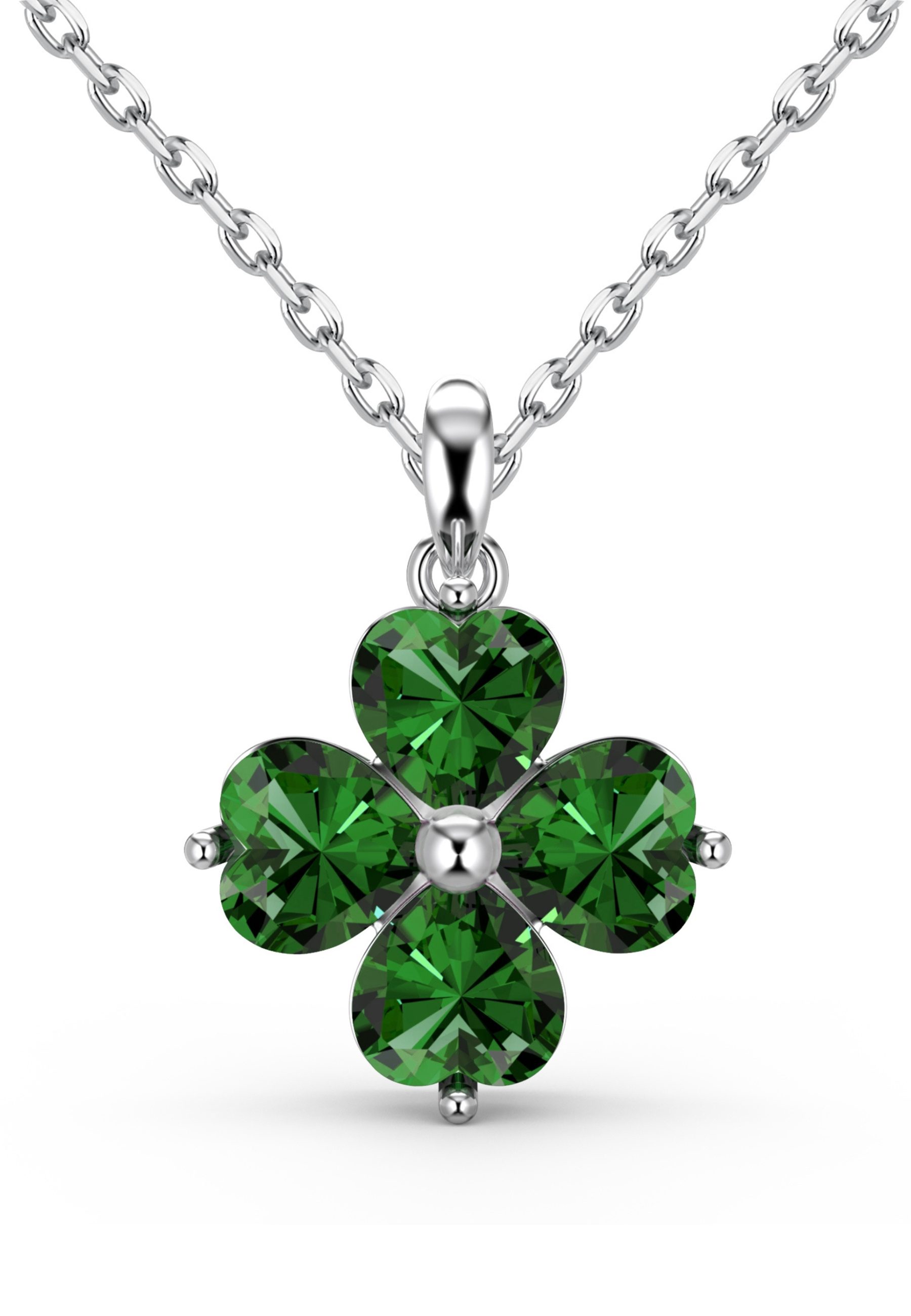 BRELLATO Kette mit Anhänger Funkelndes Vierblättriges Kleeblatt mit Herz-Kr günstig online kaufen