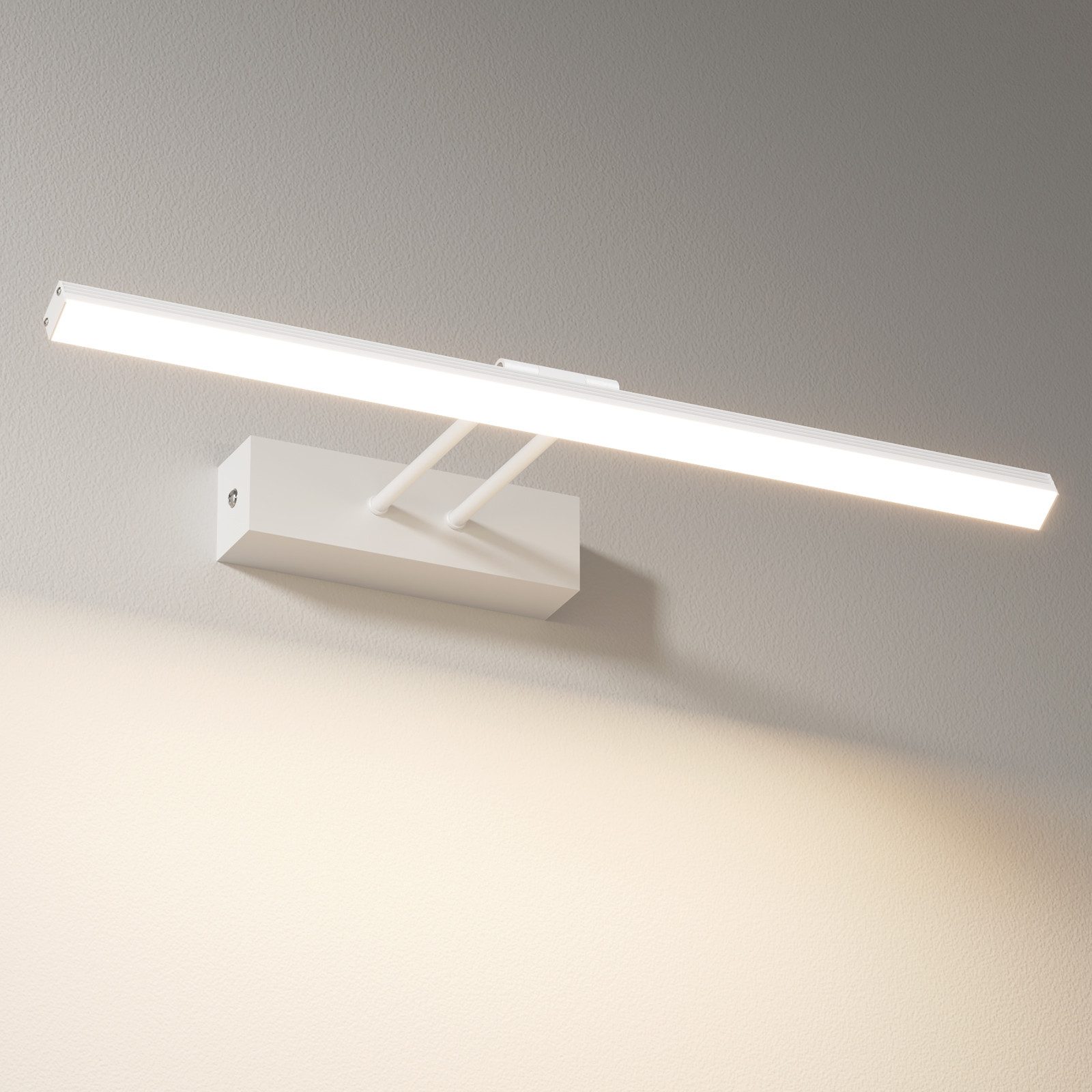 EMKE LED Spiegelleuchte Wandleuchte 40cm drehbar Badezimmer, LED fest integriert, Kaltweiß, Neutralweiß, IP44 Wasserdihct 4200K/6500K Kaltweiß Neutralweiß Licht