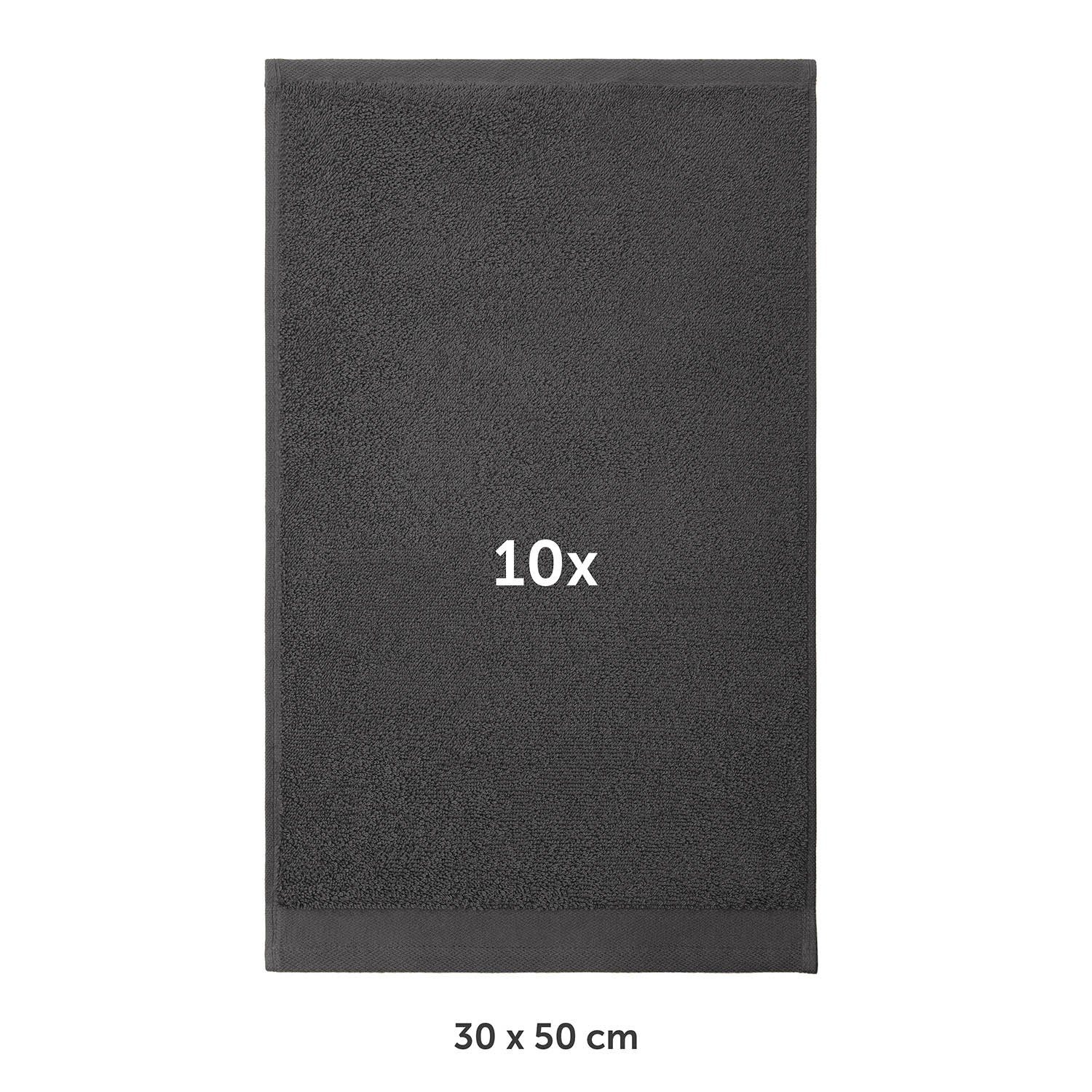 Blumtal Gästehandtücher Premium 30x30cm oder 30x50cm weich und saugstark, Frottee (10-St), 10er (30x50cm), 12er und 24er Set (30x30cm), 100% Baumwolle