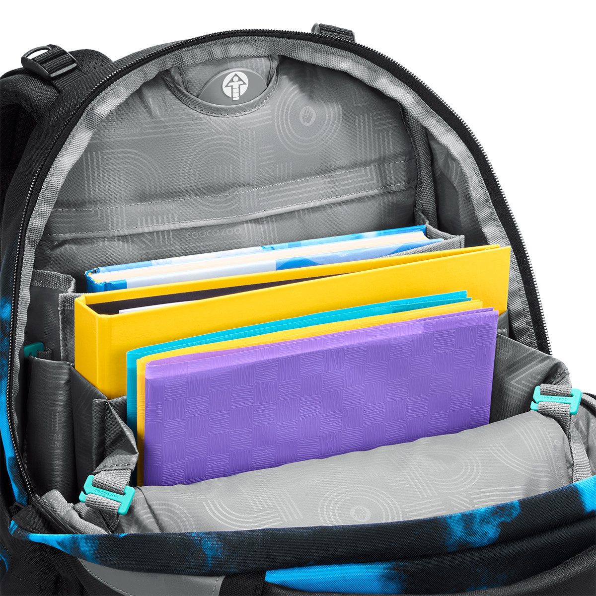 coocazoo Schulranzen Schulrucksack-Set MATE Mystic Clouds 2-teilig (2-teilig), ergonomisch, Körpergröße: 135 - 180 cm, Easy-Grow-System