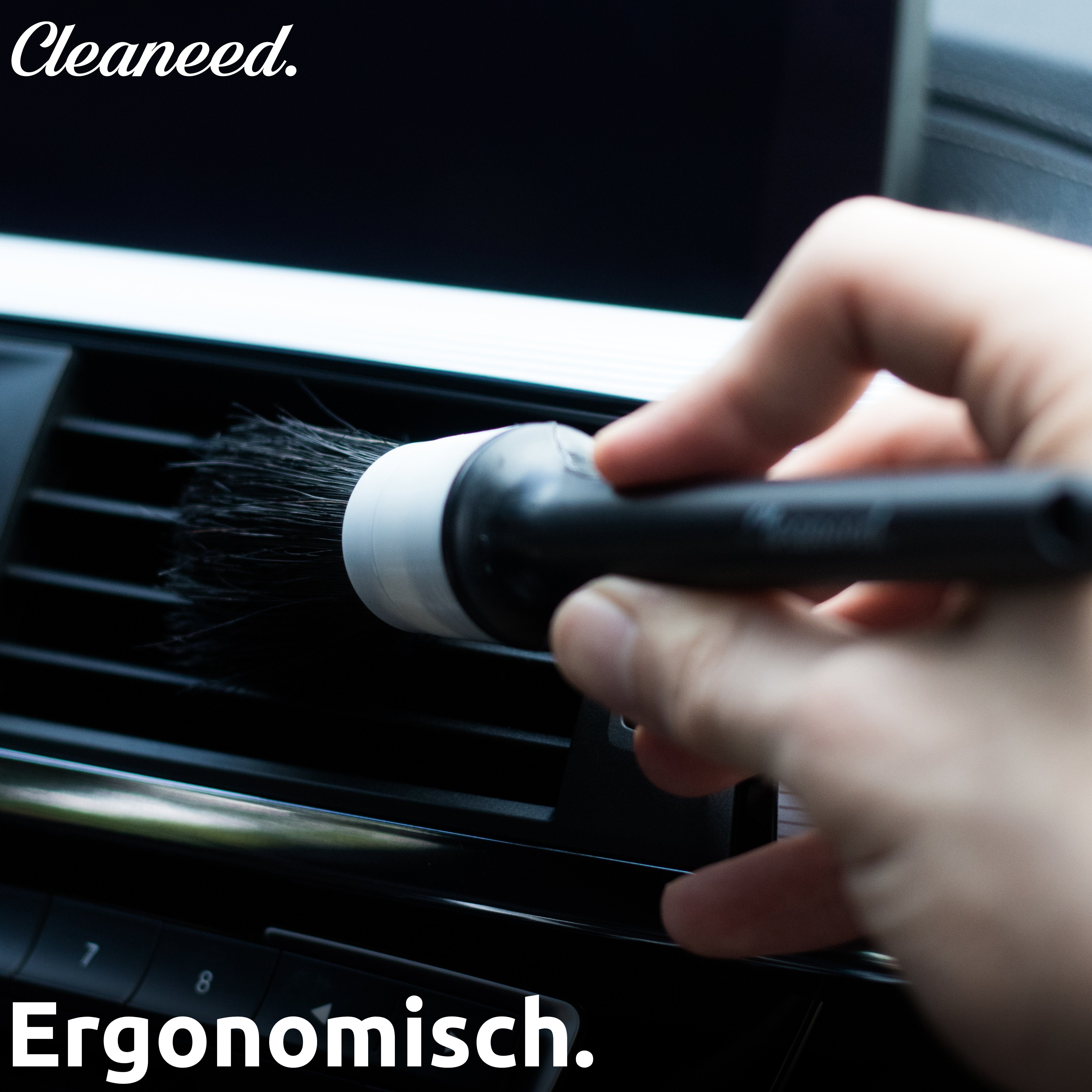 Cleaneed Autowaschbürste Detailing Pinsel Set - Schonende & einfache Reinigung, Auto, Felgen, Alufelgen, Innenraum, Motorrad, Felgenbürste, (5-tlg), Universal einsetzbar und Oberflächenschonend