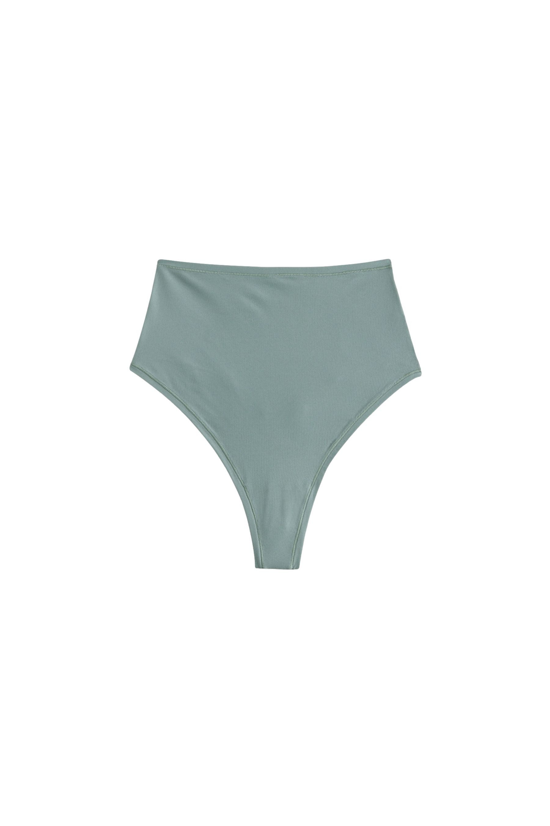 High-Waist-String Self. Hoch geschnittener Tanga-Slip