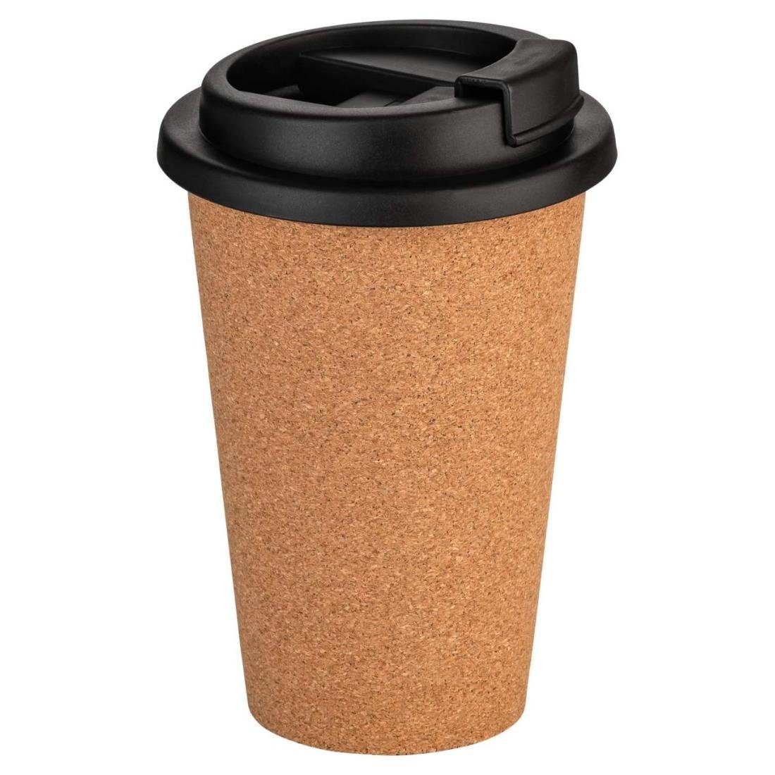 mit hält Korkbeschichtung die & warm Kork-Deko.de - Schützt Finger Getränk Coffee-to-go-Becher das
